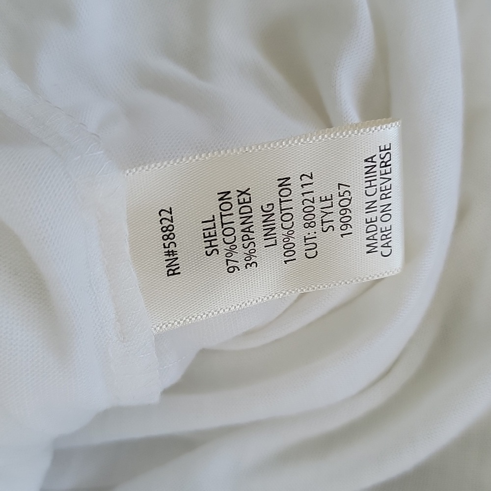 Max Studio White Gauzy Cotton Tiered Midi Dress Sz L Lined - Picture 9 of 10